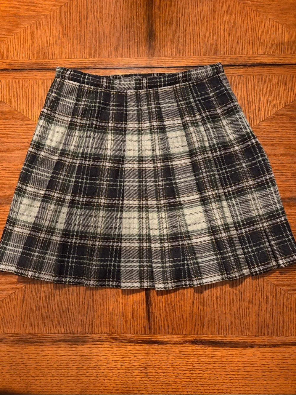 J. Crew Black and Gray Plaid Mini Skirt